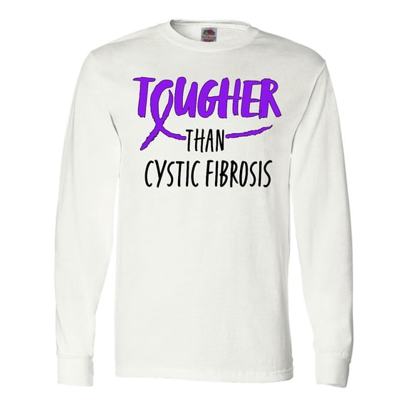 Inktastic Tougher than Cystic Fibrosis Long Sleeve T-Shirt