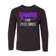 thumbnail image 1 of Inktastic Tougher than Cystic Fibrosis Long Sleeve Youth T-Shirt, 1 of 5