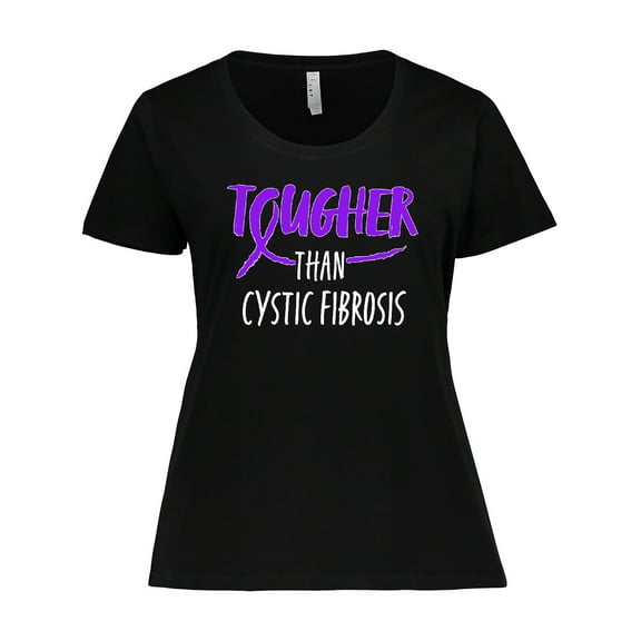 Inktastic Tougher than Cystic Fibrosis Women's Plus Size T-Shirt