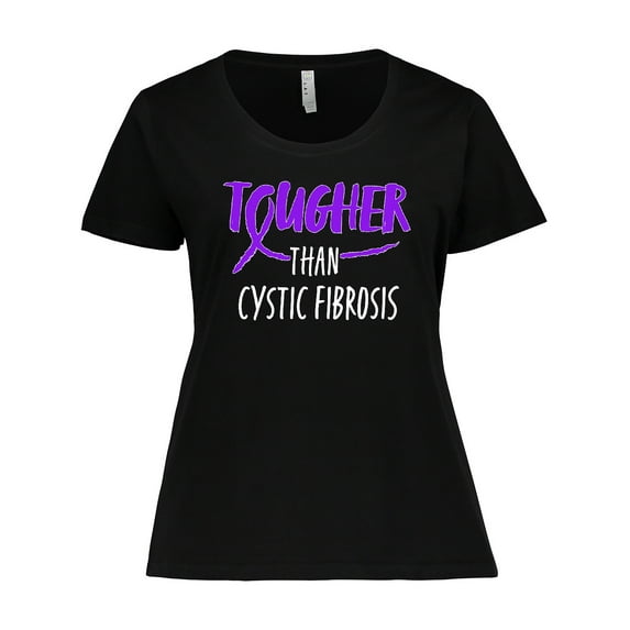 Inktastic Tougher than Cystic Fibrosis Women's Plus Size T-Shirt