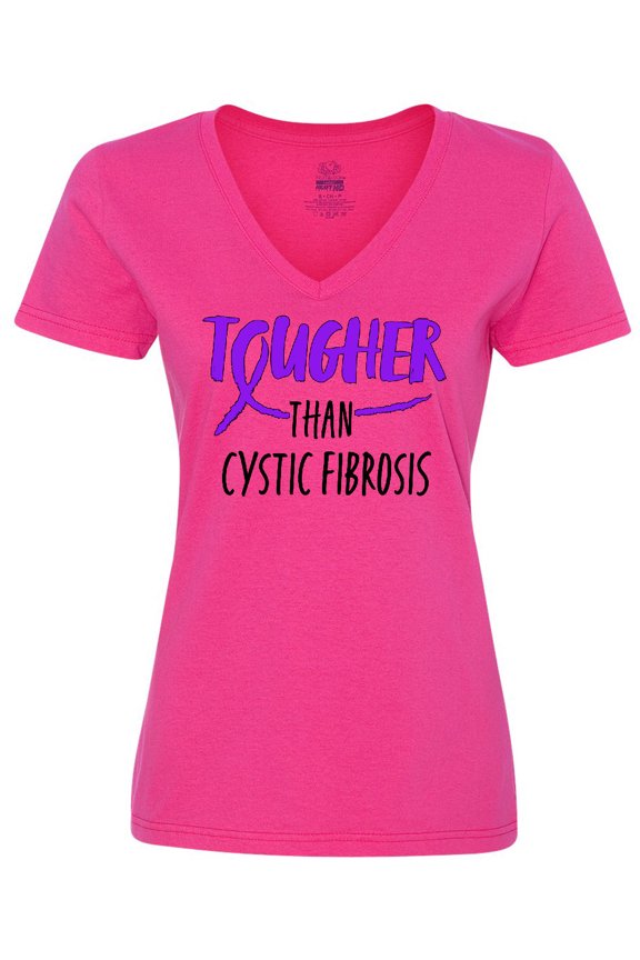 Tougher than Cystic Fibrosis Women's V-Neck T-Shirt