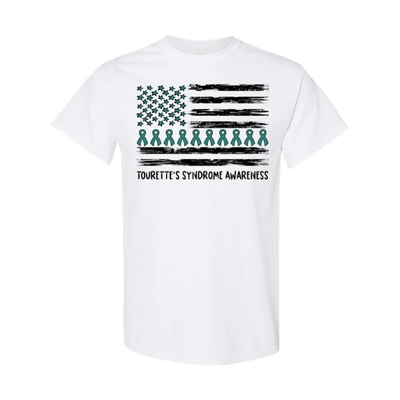 Inktastic Tourette's Syndrome Awareness Flag with Ribbons T-Shirt