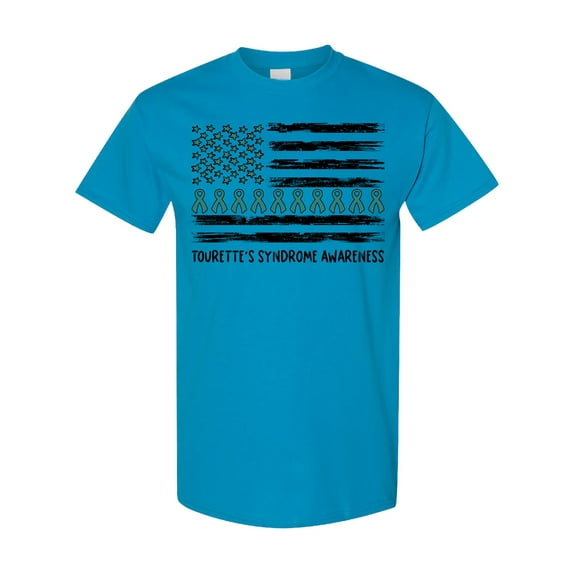 Inktastic Tourette's Syndrome Awareness Flag with Ribbons T-Shirt