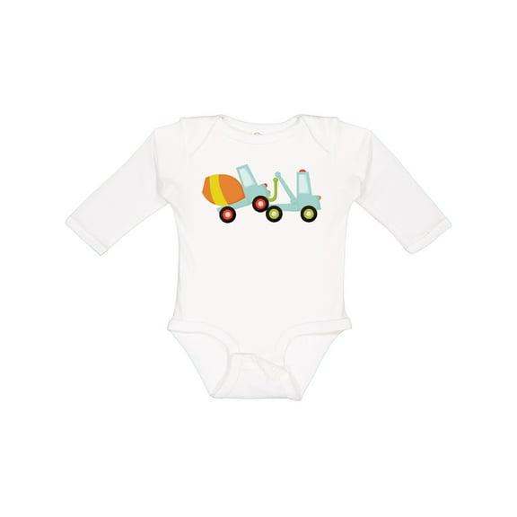 Inktastic Tow Truck Construction Boys Long Sleeve Baby Bodysuit