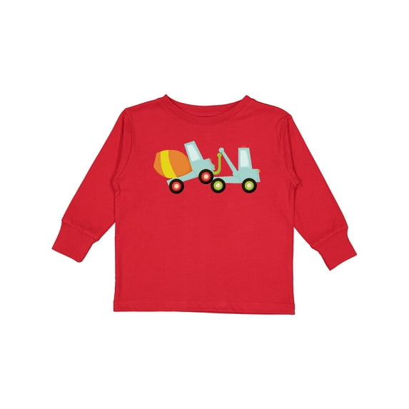 Inktastic Tow Truck Construction Boys Long Sleeve Toddler T-Shirt