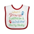 thumbnail image 1 of Inktastic Tow Truck Driver Like Daddy Boys or Girls Baby Bib, 1 of 4