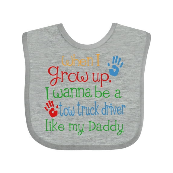 Inktastic Tow Truck Driver Like Daddy Boys or Girls Baby Bib
