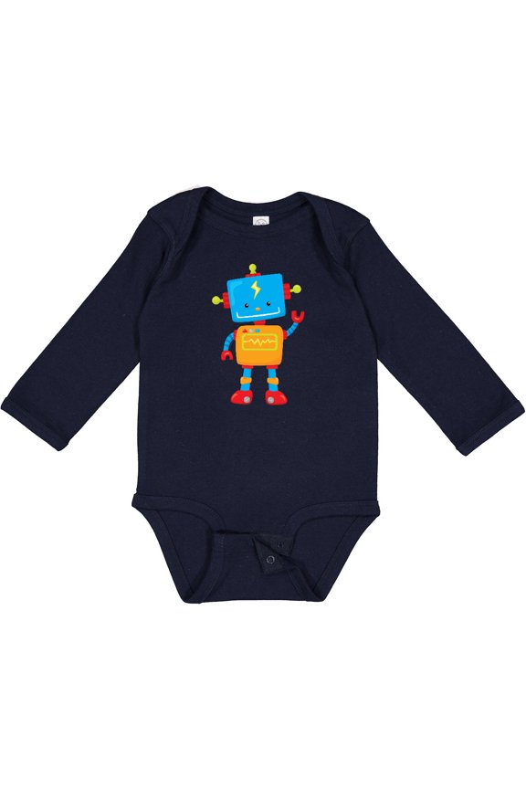 Toy Robot Boys or Girls Long Sleeve Baby Bodysuit