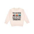 thumbnail image 1 of Inktastic Toy Train Never Have Too Many Trains Toddler Sweatshirt, 1 of 4