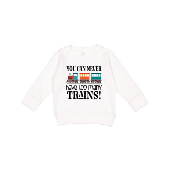 Inktastic Toy Train Never Have Too Many Trains Toddler Sweatshirt
