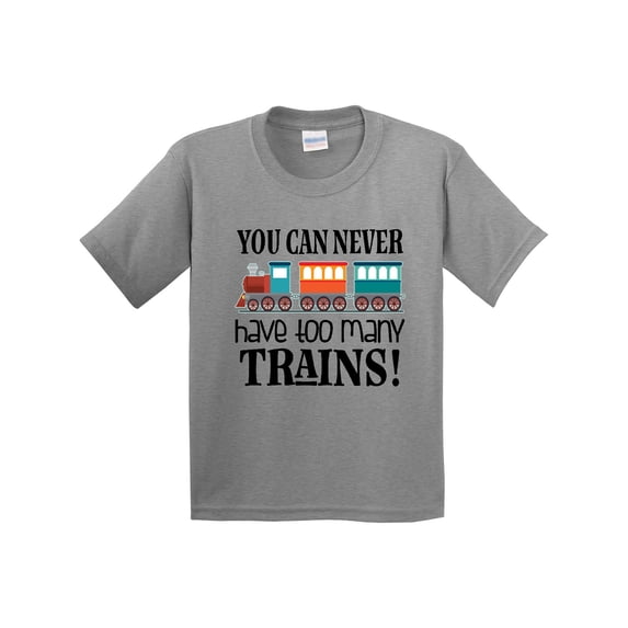 Inktastic Toy Train Never Have Too Many Trains Youth T-Shirt