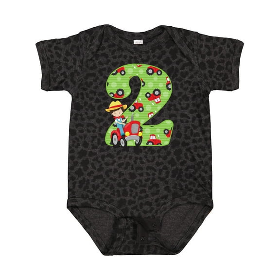 Inktastic Tractor Boy 2nd Birthday Boys Baby Bodysuit
