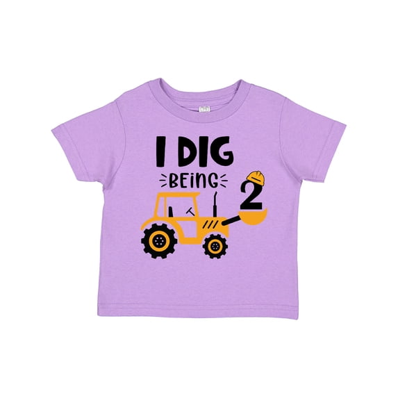 Inktastic Tractor Construction Birthday 2 Boys or Girls Toddler T-Shirt