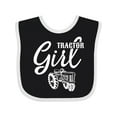 thumbnail image 1 of Inktastic Tractor Girl Girls Baby Bib, 1 of 4