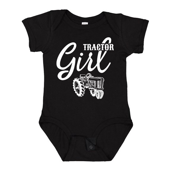 Inktastic Tractor Girl Girls Baby Bodysuit