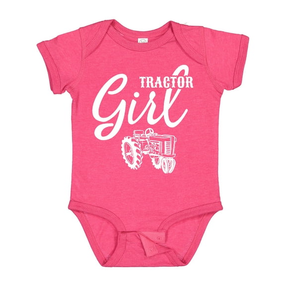 Inktastic Tractor Girl Girls Baby Bodysuit