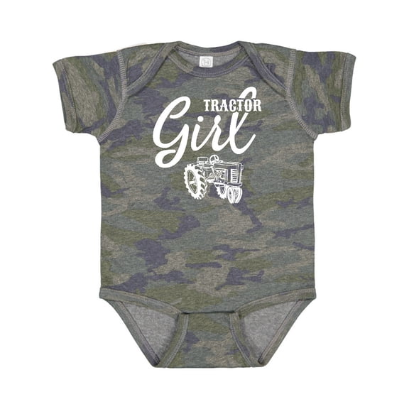 Inktastic Tractor Girl Girls Baby Bodysuit