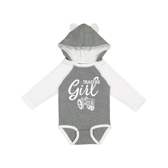 Inktastic Tractor Girl Girls Long Sleeve Baby Bodysuit