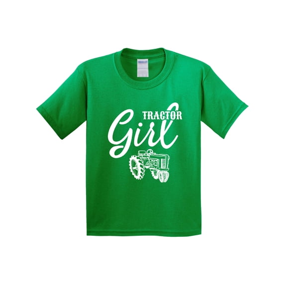 Inktastic Tractor Girl Youth T-Shirt