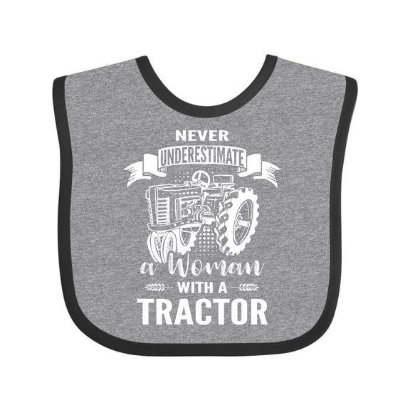 Inktastic Tractor Woman Girls Baby Bib