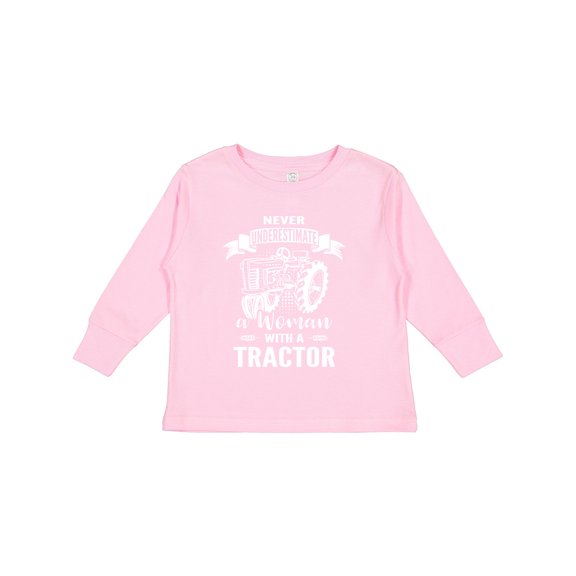 Inktastic Tractor Woman Girls Long Sleeve Toddler T-Shirt