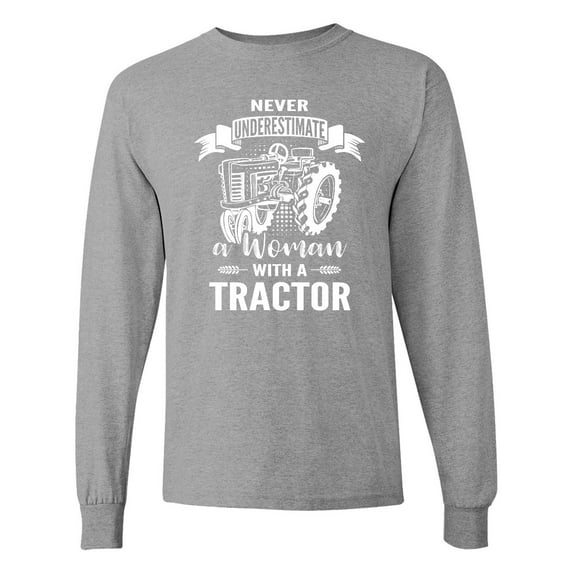 Inktastic Tractor Woman Long Sleeve T-Shirt