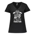 thumbnail image 1 of Inktastic Tractor Woman Women's Plus Size V-Neck T-Shirt, 1 of 5
