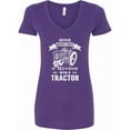 thumbnail image 1 of Inktastic Tractor Woman Women's V-Neck T-Shirt, 1 of 5
