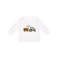 thumbnail image 1 of Inktastic Tractor and Hay Wagon Boys or Girls Long Sleeve Toddler T-Shirt, 1 of 5