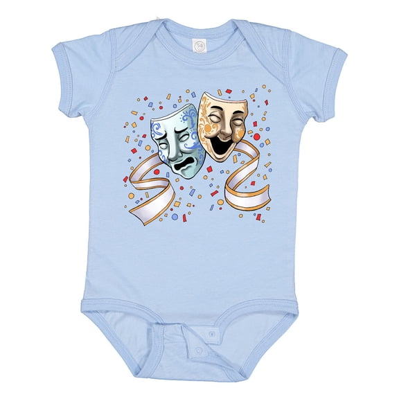 Inktastic Tragedy and Comedy Stage Masks Boys or Girls Baby Bodysuit