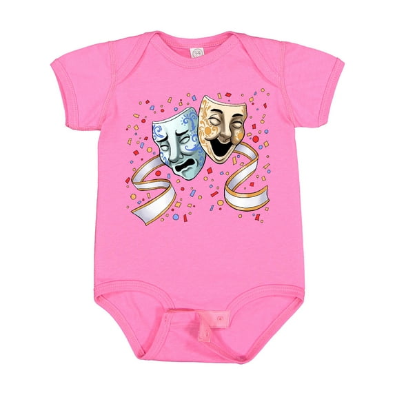 Inktastic Tragedy and Comedy Stage Masks Boys or Girls Baby Bodysuit