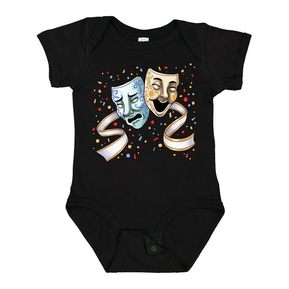 Inktastic Tragedy and Comedy Stage Masks Boys or Girls Baby Bodysuit