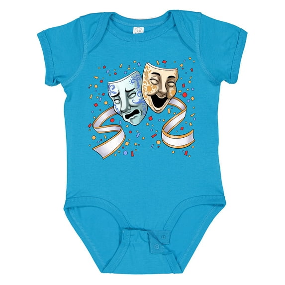 Inktastic Tragedy and Comedy Stage Masks Boys or Girls Baby Bodysuit