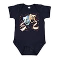 thumbnail image 1 of Inktastic Tragedy and Comedy Stage Masks Boys or Girls Baby Bodysuit, 1 of 5