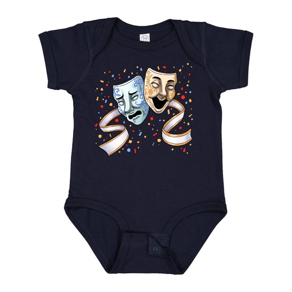 Inktastic Tragedy and Comedy Stage Masks Boys or Girls Baby Bodysuit