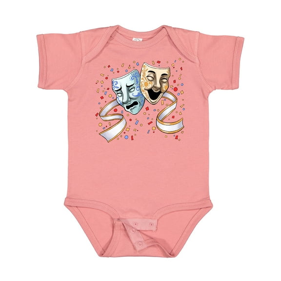 Inktastic Tragedy and Comedy Stage Masks Boys or Girls Baby Bodysuit