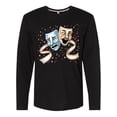 thumbnail image 1 of Inktastic Tragedy and Comedy Stage Masks Long Sleeve T-Shirt, 1 of 5