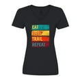 thumbnail image 1 of Inktastic Trail Runner Nature Running Women's V-Neck T-Shirt, 1 of 5