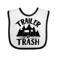 thumbnail image 1 of Inktastic Trailer Trash- Camping Humor Boys or Girls Baby Bib, 1 of 4