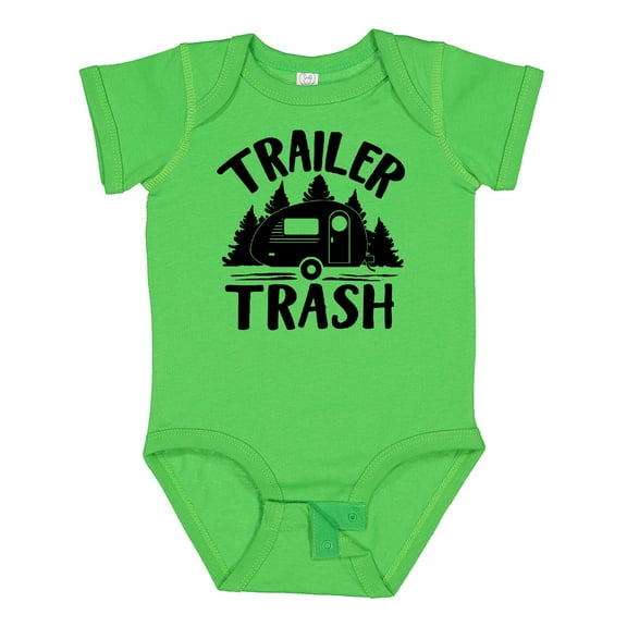 Inktastic Trailer Trash- Camping Humor Boys or Girls Baby Bodysuit