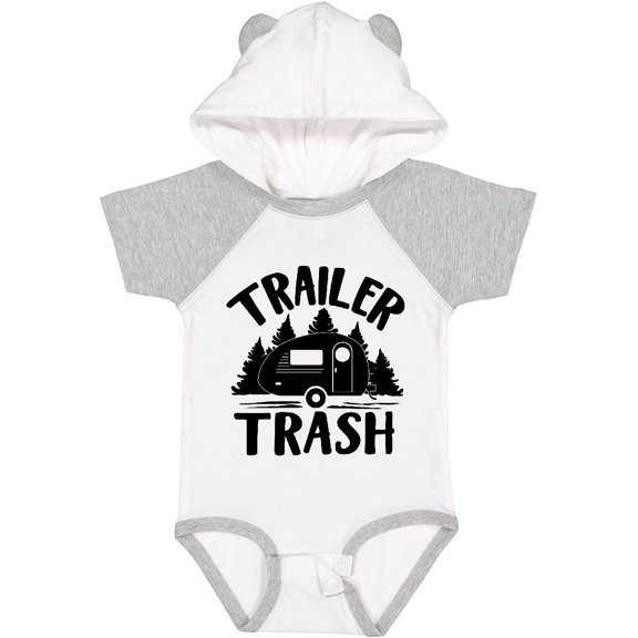 Inktastic Trailer Trash- Camping Humor Boys or Girls Baby Bodysuit