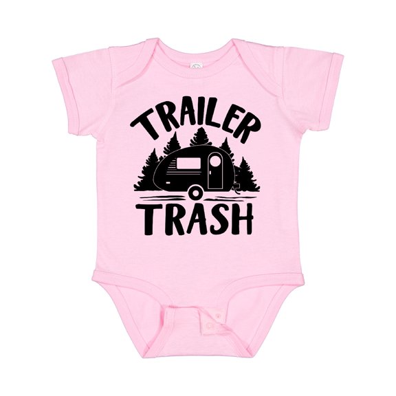 Inktastic Trailer Trash- Camping Humor Boys or Girls Baby Bodysuit