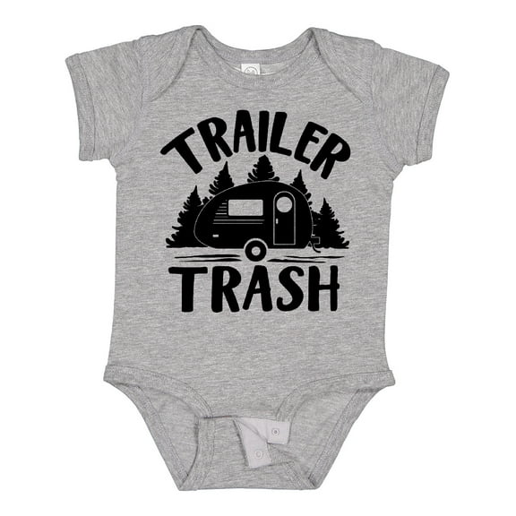 Inktastic Trailer Trash- Camping Humor Boys or Girls Baby Bodysuit
