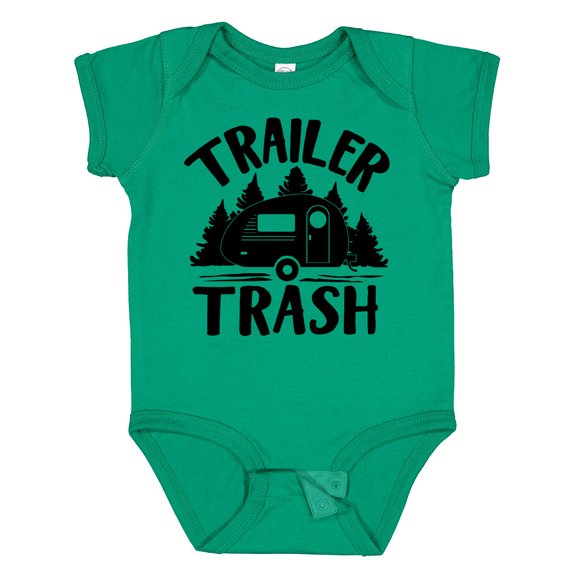 Inktastic Trailer Trash- Camping Humor Boys or Girls Baby Bodysuit