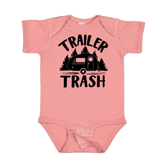 Inktastic Trailer Trash- Camping Humor Boys or Girls Baby Bodysuit