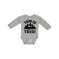 thumbnail image 1 of Inktastic Trailer Trash- Camping Humor Boys or Girls Long Sleeve Baby Bodysuit, 1 of 5
