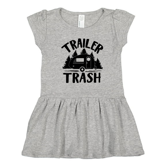 Inktastic Trailer Trash- Camping Humor Girls Toddler Dress