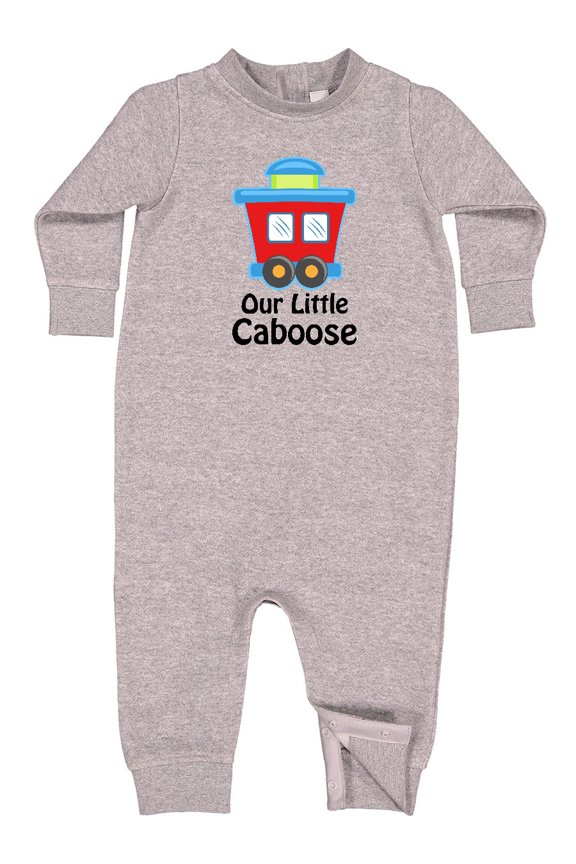 Train Our Little Caboose New Baby Baby Fleece Romper
