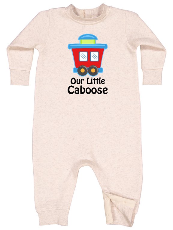 Train Our Little Caboose New Baby Baby Fleece Romper