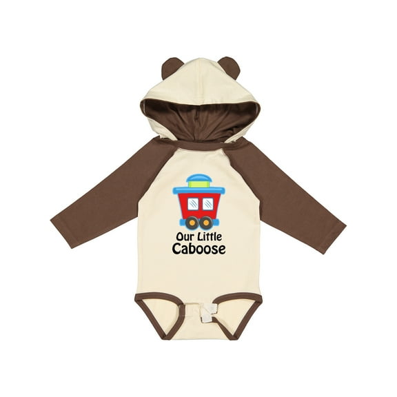 Inktastic Train Our Little Caboose New Baby Boys or Girls Long Sleeve Baby Bodysuit